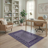Purple Lattice Geometric Area Rug