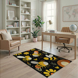 Cute Cartoon Bees Sunflowers Area Rug