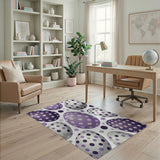 Purple Polka Dot Easter Eggs Area Rug