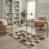Rustic Stag Patchwork Area Rug