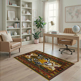Bold Tiger Face Heritage Tribal Rug