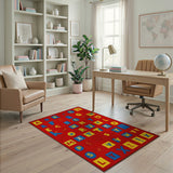 Kids Cartoon Vibrant ABC Alphabet Kids Play Rug