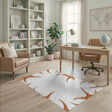 Abstract Brown Tan Splatter Area Rug