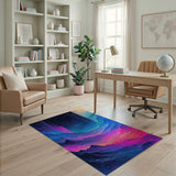 Cosmic Layered Mountains Area Rug