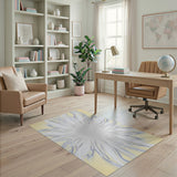 Ethereal Radiant Bloom Yellow Area Rug