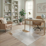 Abstract Beige Neutral Geometric Area Rug