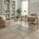 Beige Geometric Border Geometric Modern Area Rug