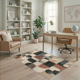 Beige Geometric Modern No. 6 Area Rug