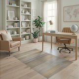 Woven Beige Neutral Geometric Area Rug