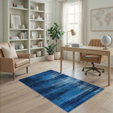 Blue Teal Distressed Vintage Area Rug