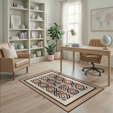 Southwestern Southwestern Geometric Orange Area Rug