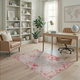Pink Floral Vintage Blush Peony Floral Vintage Area Rug