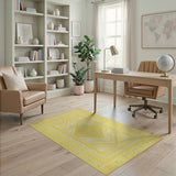 Yellow Southwestern Geometric Area Rug