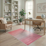 Ombre Pink Gradient Stripe Area Rug