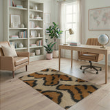 Brown and Tan Leopard Print Brown Tan Area Rug