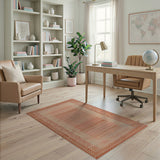 Orange Southwestern Terracotta Southwestern Geometric Area Rug