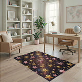 Pink Gold Starry Cosmos Area Rug