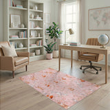 Pink Woodland Animals Kids Area Rug