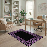 Elegant Pink Ornate Border Area Rug