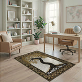 Golden Tree Celtic Knot Border Area Rug