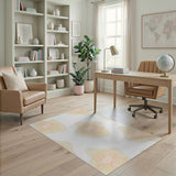 Beige Watercolor Organic Blobs Area Rug