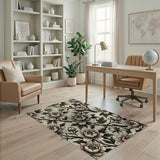 Vintage Peony Floral Area Rug