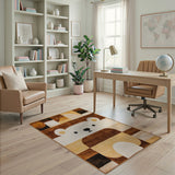 Cute Geometric Bear Area Rug