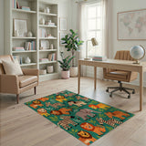 ODIKA Washable Jungle Safari Animal Rug - Non-Slip Kid & Pet Friendly Nursery Area Rug