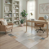 Abstract Organic Shapes Beige Grey Rug
