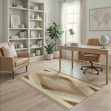 Brown Tan Southwestern Diamond Area Rug