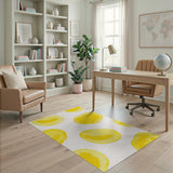 Cheerful Yellow Banana Peel Watercolor Rug