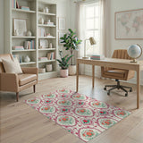 Red Floral Medallion Persian Rug