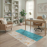 Dual-Tone Abstract Line Art Area Rug