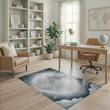 Dreamy Full Moon Stars Area Rug