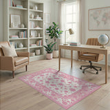 Pink Peony Pink Peony Floral Vintage Area Rug