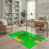 Geometric Highway Interchange Area Rug