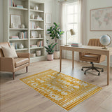 Yellow Geometric Southwestern Kilim Rug