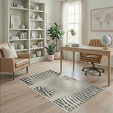 Distressed Zebra Stripe Area Rug