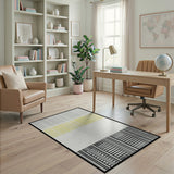 Modern Barcode Stripe Area Rug