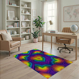 Rainbow Heart Kids Area Rug