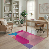 Vibrant Multi-Color Abstract Bubble Area Rug