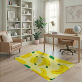 Vibrant Yellow Banana Fruit Pattern Rug