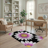 Pink Gerbera Daisy Floral Area Rug