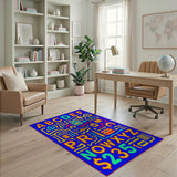Playful Alphabet Kids Cartoon Area Rug