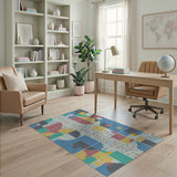 Vibrant Geometric Polka Dot Area Rug