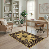Traditional Persian Ornate Beige Persian Border Area Rug