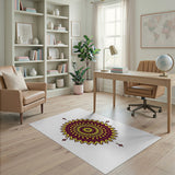 Geometric Modern Purple Mandala Geometric Area Rug