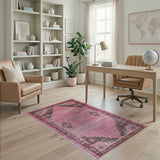 Pink Southwestern Vibrant Pink Southwestern Geometric Area Rug