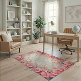 Delicate Pink Blossom Floral Area Rug