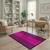 Hot Pink Leopard Striped Area Rug